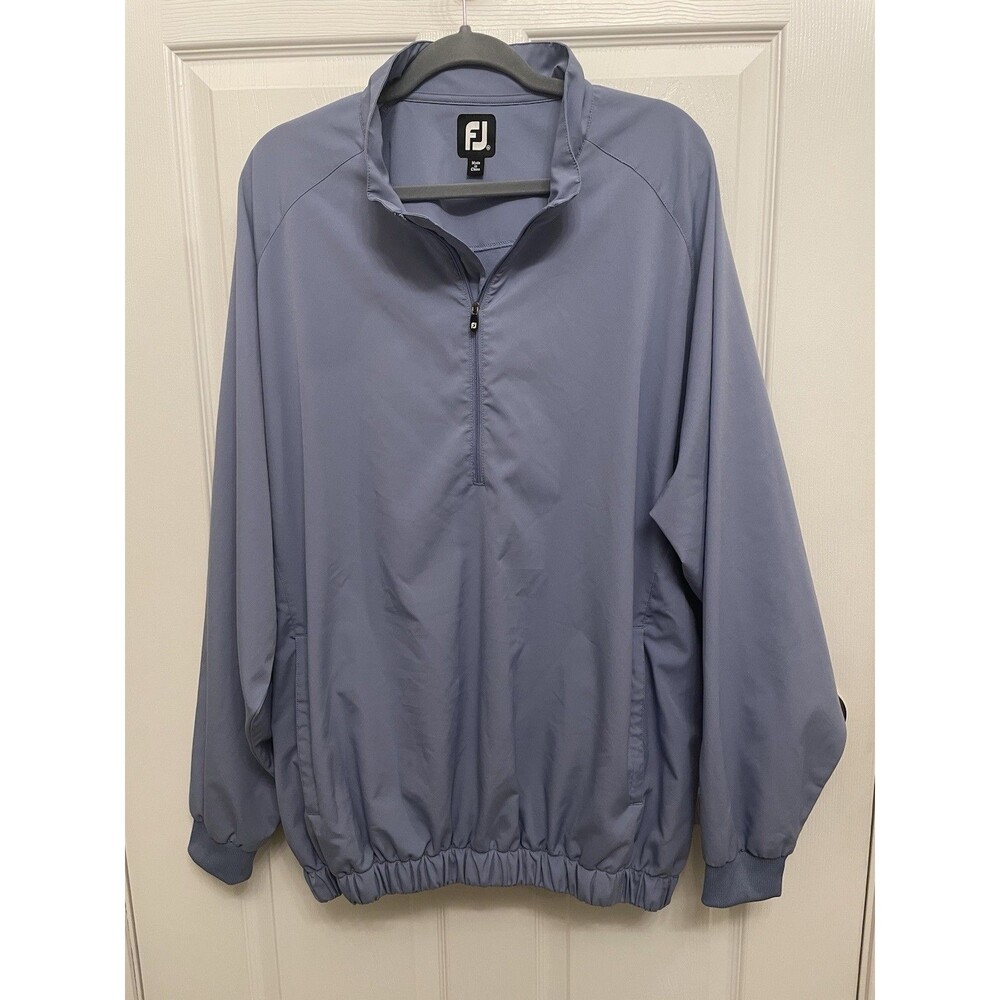 Footjoy FJ Men’s XL Half-Zip Windshirt Jacket Long Sleeve Blue Golf